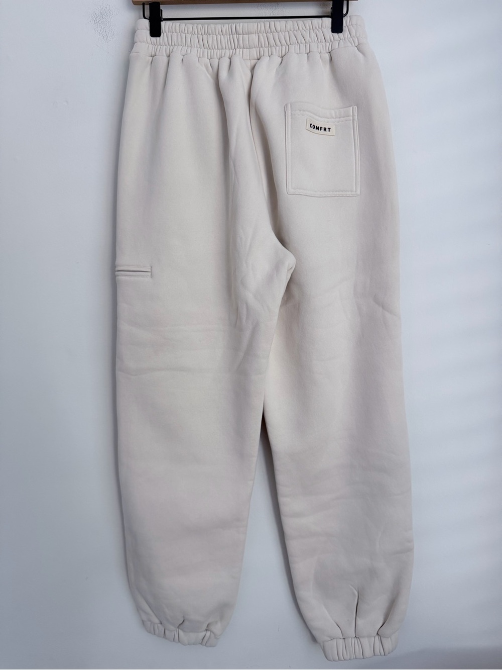 Comfrt Signature Womens Medium Sweatpants Sand Beige Fleece Joggers